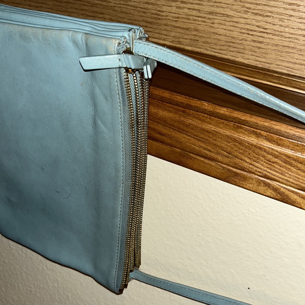 Celine large trio aqua leather Crossbody - Picture 7 of 11